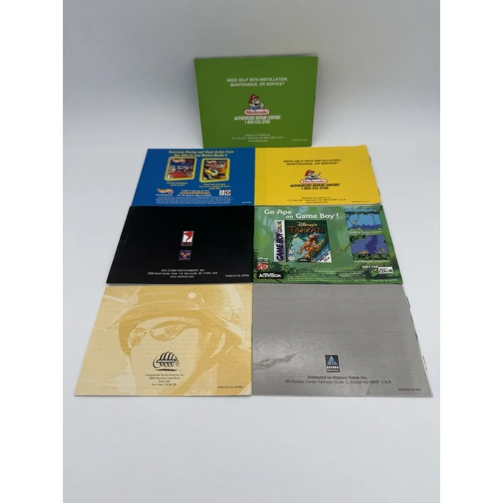 Nintendo GameBoy Color Manual Lot Of 7 -NO GAMES Frogger Donkey Kong Country Etc